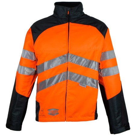 GLOW Schutzjacke Kettensäge