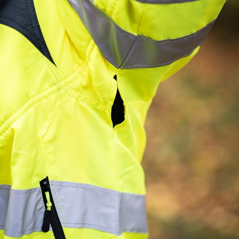 GLOW Schutzjacke Kettensäge