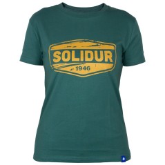 Grünes Kurzarm-T-Shirt für Damen SOLIDUR