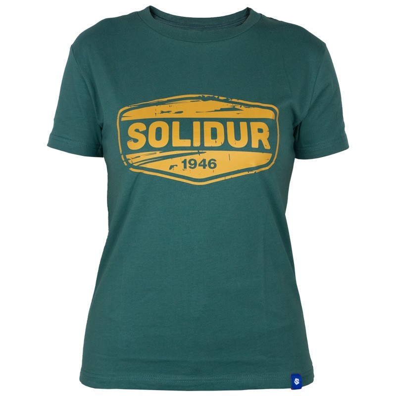 Grünes Kurzarm-T-Shirt für Damen SOLIDUR Grünes Kurzarm-T-Shirt für Damen SOLIDUR