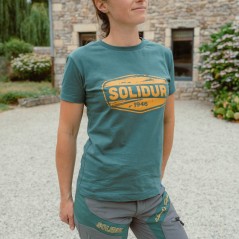 Grünes Kurzarm-T-Shirt für Damen SOLIDUR Grünes Kurzarm-T-Shirt für Damen SOLIDUR