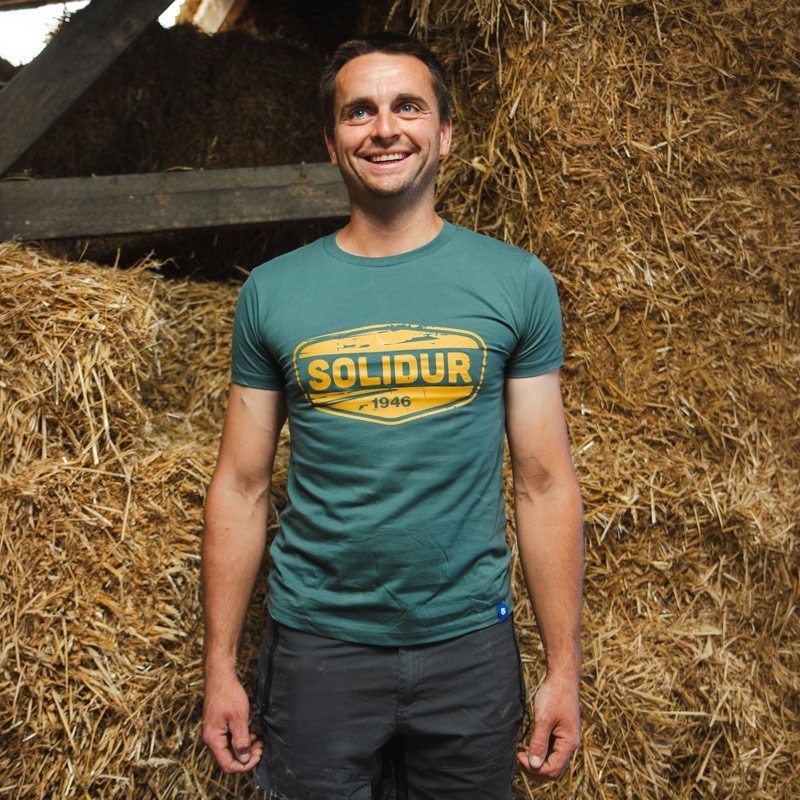 Grünes Kurzarm-T-Shirt SOLIDUR Grünes Kurzarm-T-Shirt SOLIDUR